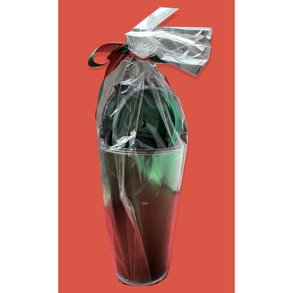Christmas NWT Starbucks Holiday Green Tumbler 16 Oz & Cold Brew Coffee Gift Set - Picture 4 of 6